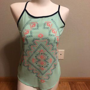 Sweet journey  teal tank top